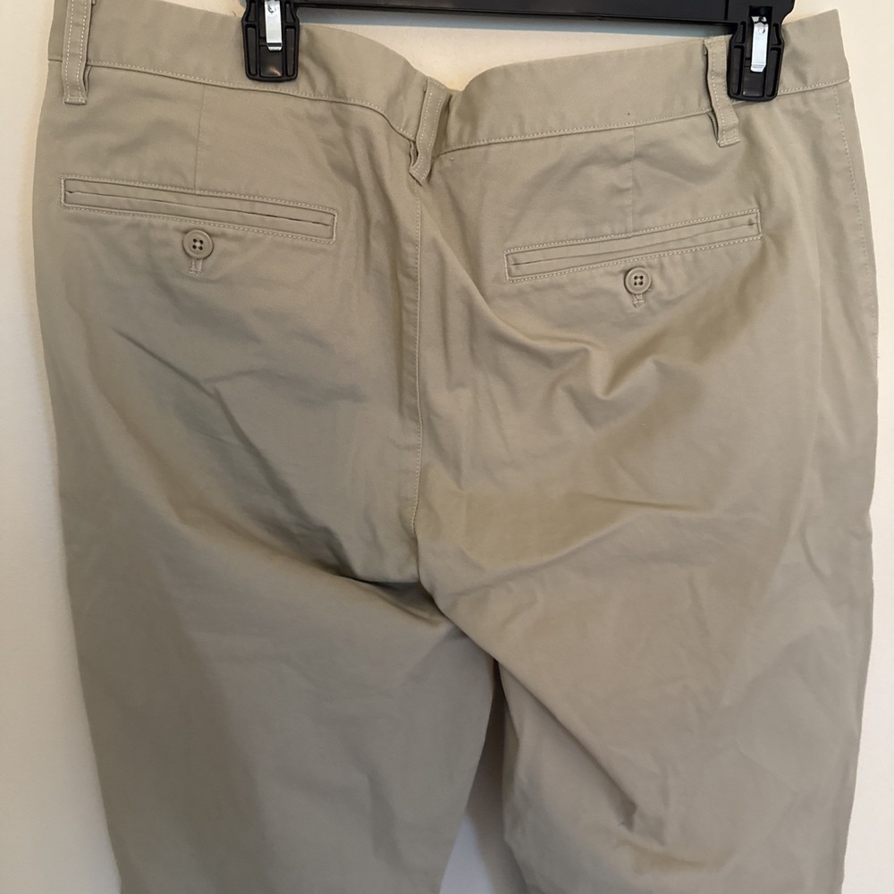 BONOBOS Slim Fit Stretch Cotton Khaki Flat Front‎ Chino Pants 36x32 - Picture 4 of 8